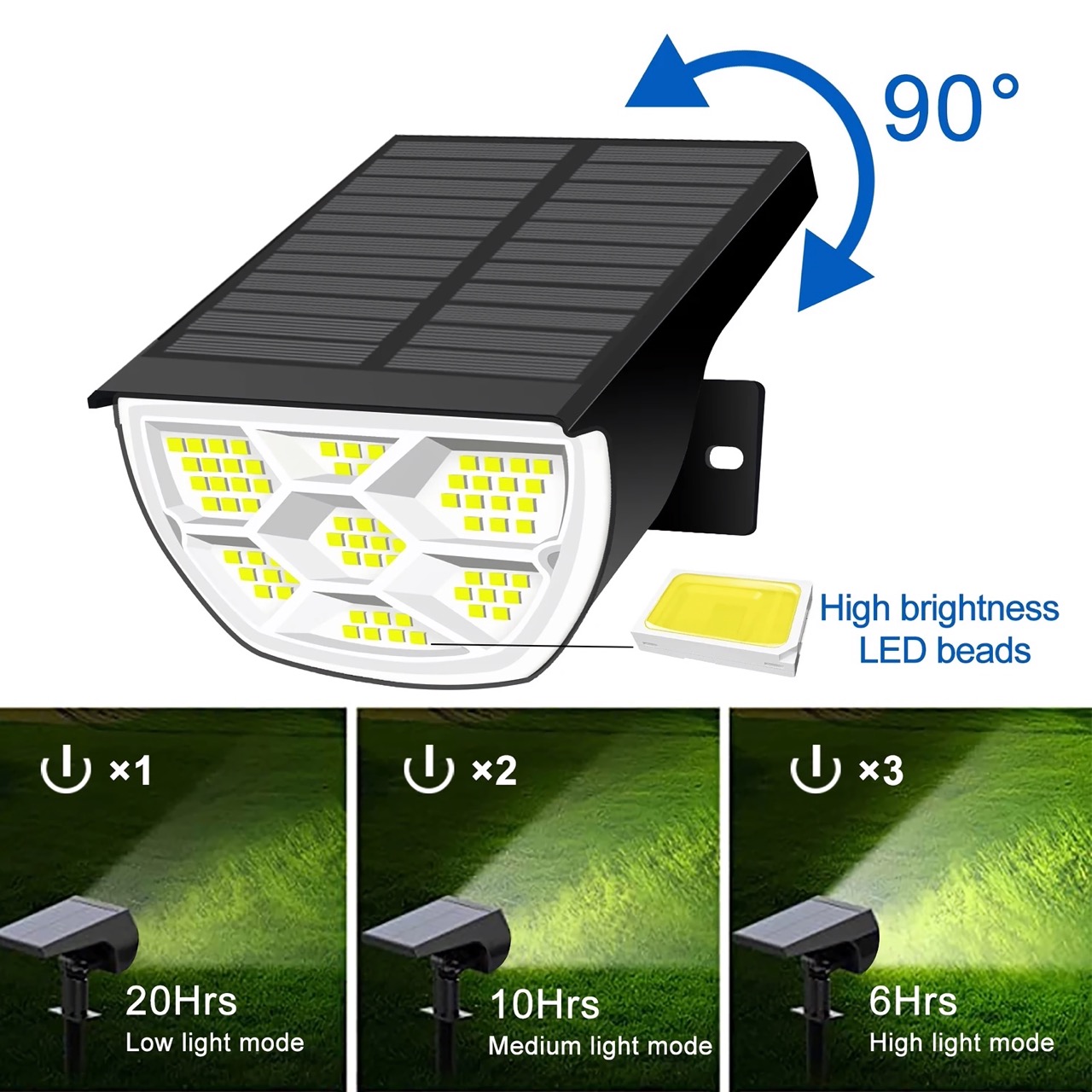 Outdoor Solar Landscape Spotlights Garden Supplies Home & Garden