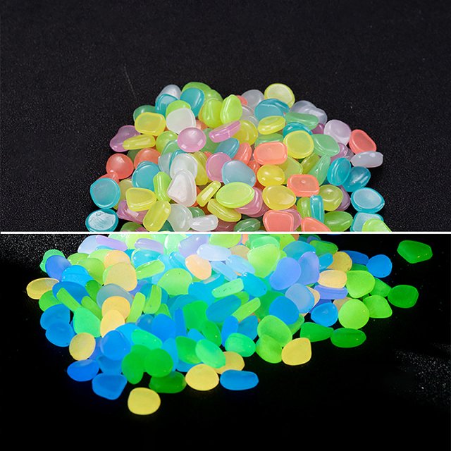 100pcs Glow-In-The-Dark Decorative Pebbles - Image 5