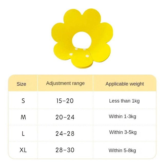 Yellow Flower Shaped Pet Protective Anti-Bite Lick Neck Collar - Image 6