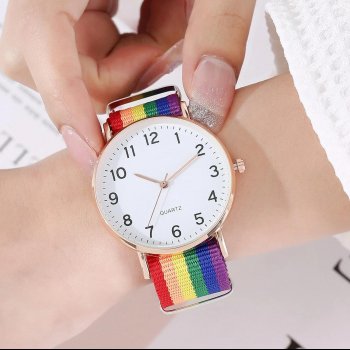 Fashion Rainbow Quartz Women's Wristwatch