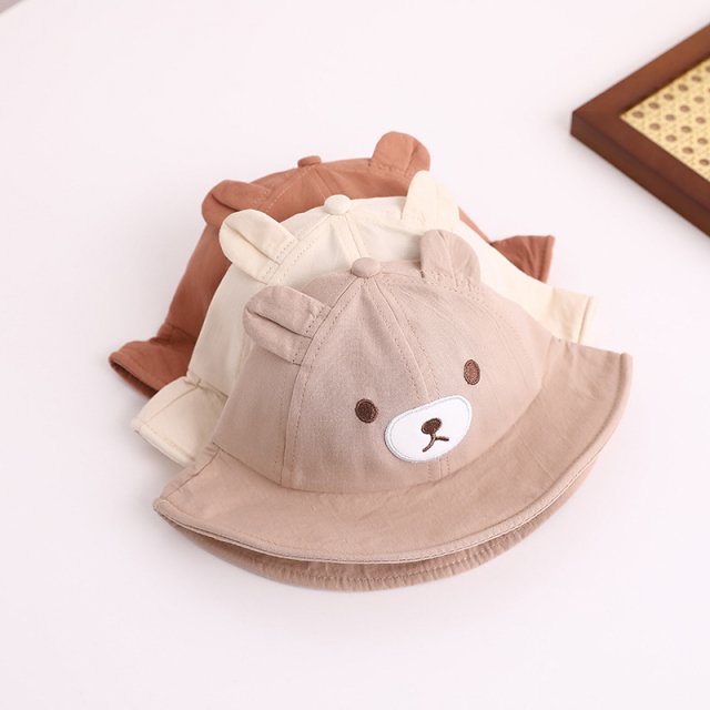 Kids Bear Decor Panama Bucket Hat - Image 4