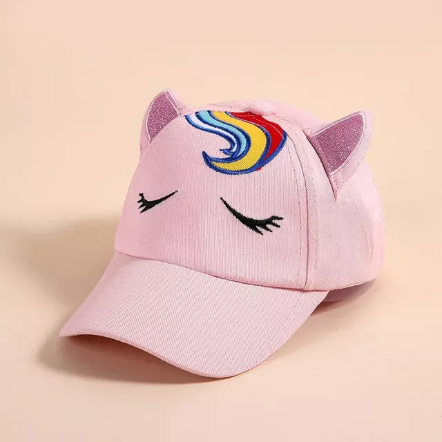 Korean Cat Embroidery Kids Baseball Cap - Image 2