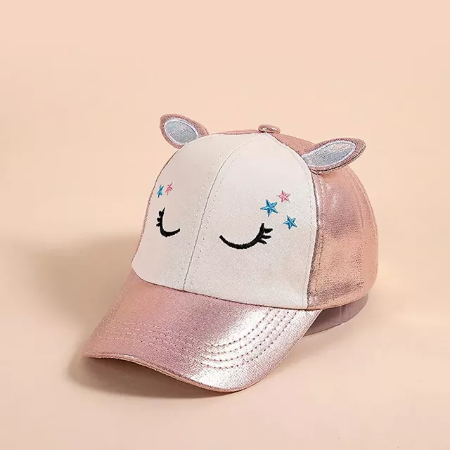 Korean Cat Embroidery Kids Baseball Cap - Image 3