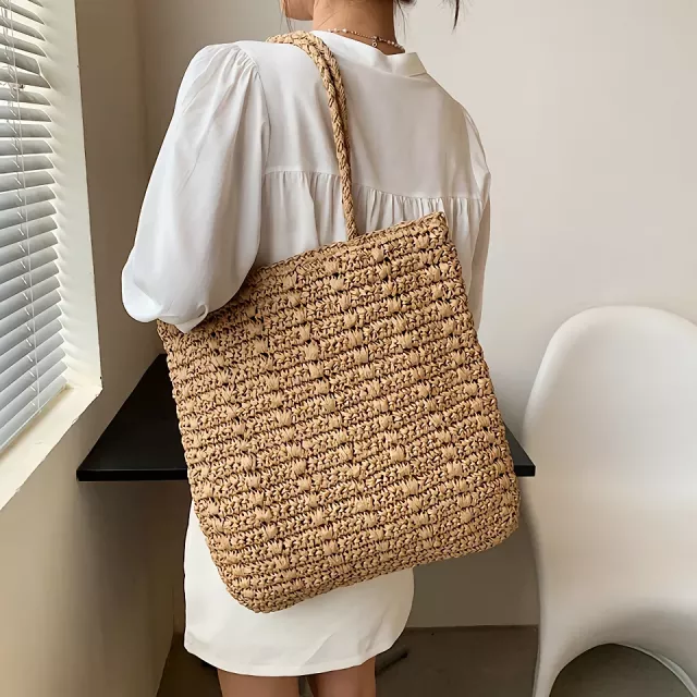 Summer Straw Tote Bag - Image 4