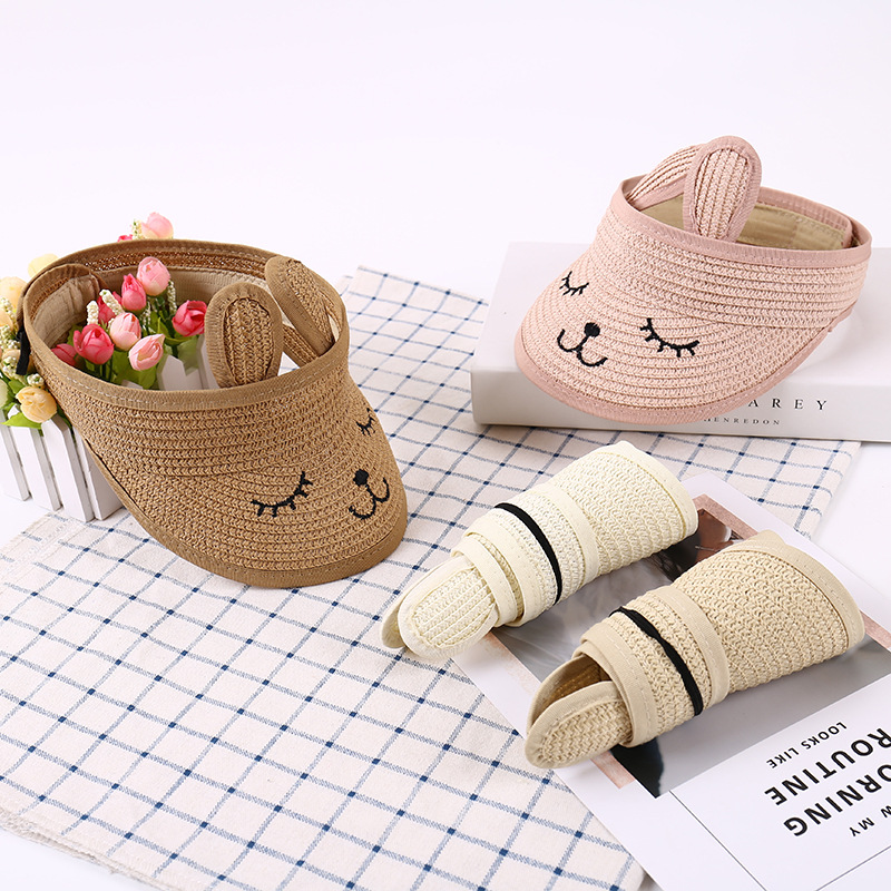 Cute Rabbit Straw Cap Hat for Kids Clothing & Accessories Kids & Babies