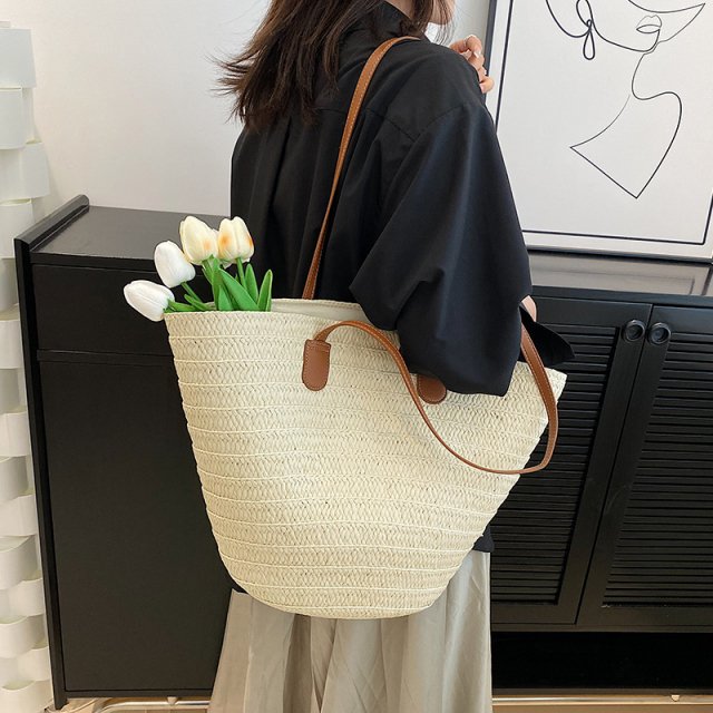 Bohemian Summer Straw Tote Bag - Image 3