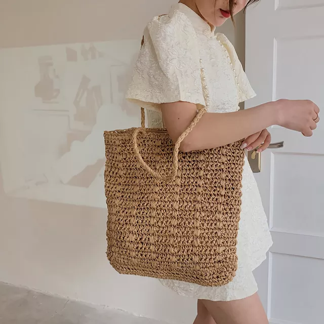 Summer Straw Tote Bag - Image 5