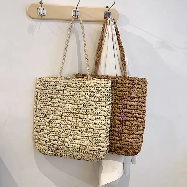 Summer Straw Tote Bag - Image 6