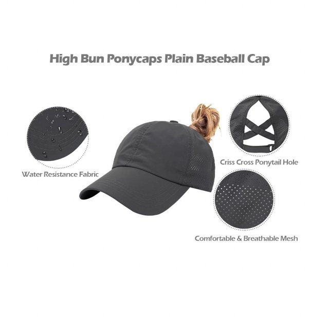 Summer Mesh Ponytail Baseball Sports Cap for Women - Image 3
