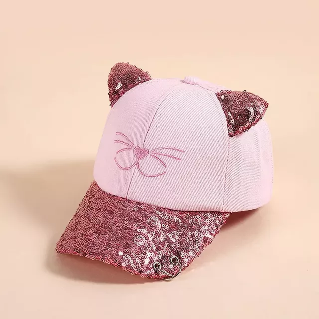 Korean Cat Embroidery Kids Baseball Cap - Image 4