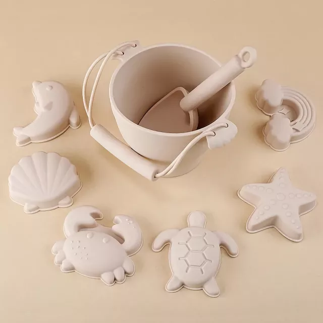 8-Piece Eco-Friendly Silicone Beach Playset for Children - Image 7