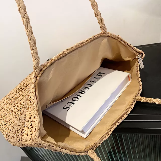 Summer Straw Tote Bag - Image 7