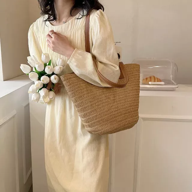Bohemian Summer Straw Tote Bag - Image 5