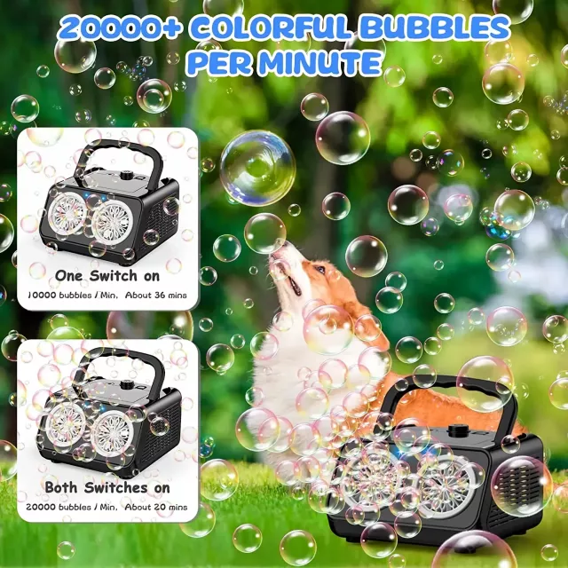 High-Efficiency Bubble Machine with LED Lights - Image 5