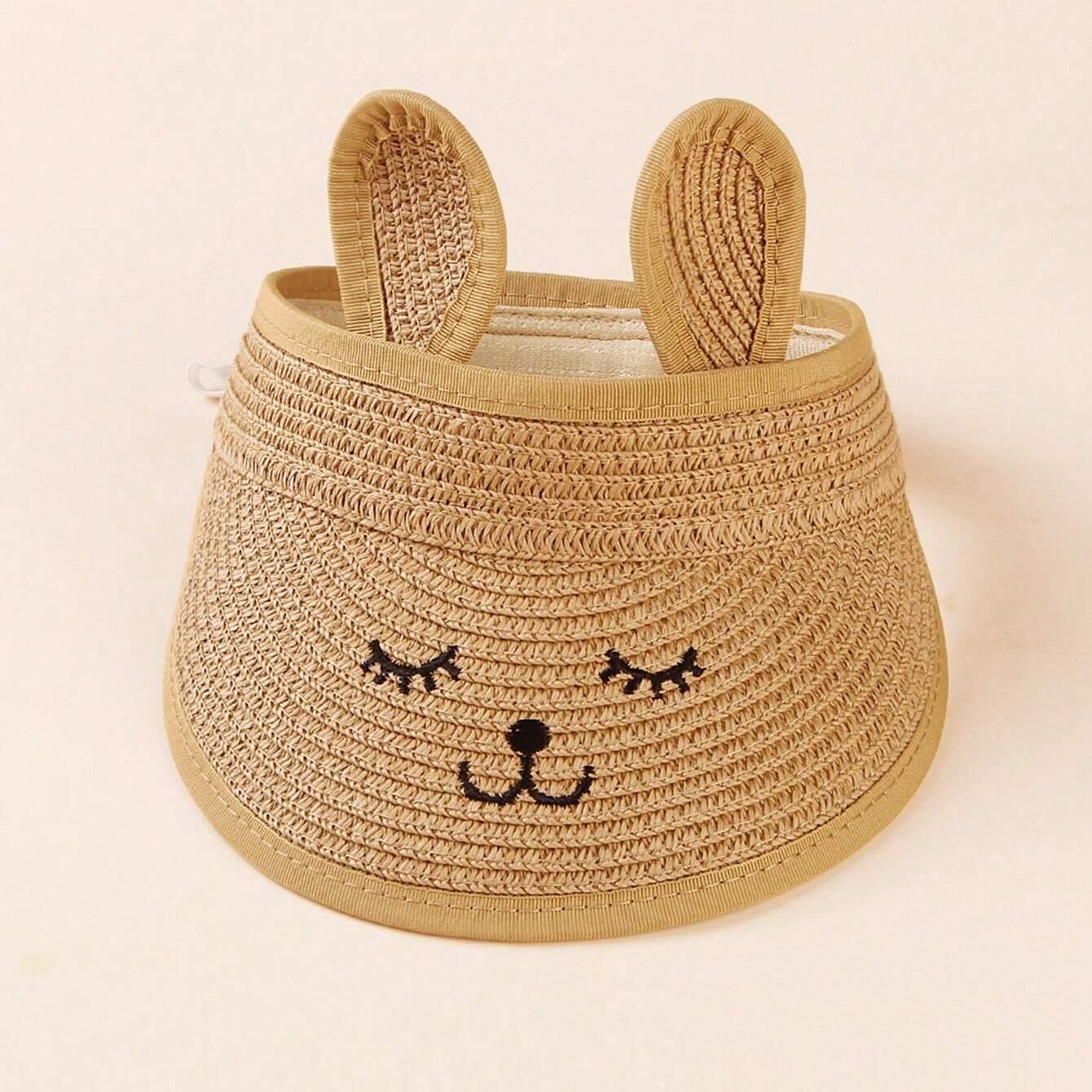 Cute Rabbit Straw Cap Hat for Kids Clothing & Accessories Kids & Babies