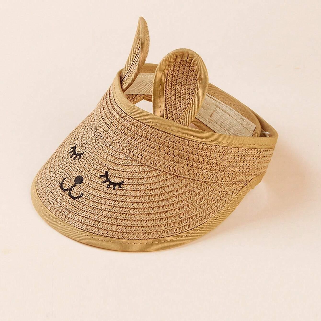 Cute Rabbit Straw Cap Hat for Kids Clothing & Accessories Kids & Babies