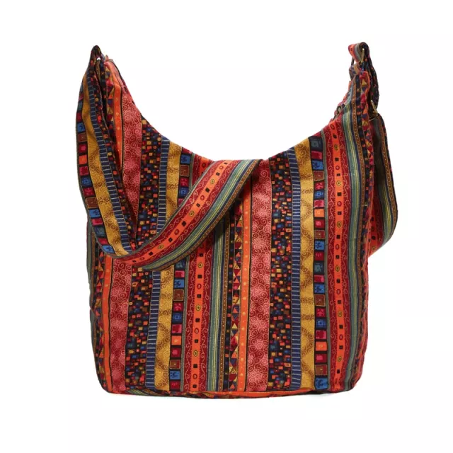 Bohemian Vintage Canvas Shoulder Bag - Image 3