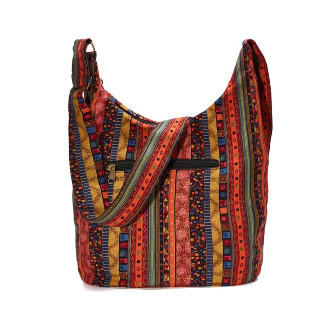 Bohemian Vintage Canvas Shoulder Bag - Image 4