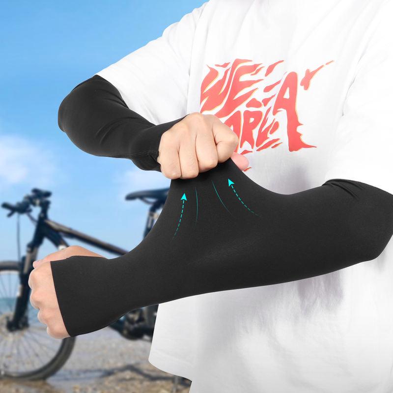 UV Protective Cooling Arm Sleeves with Finger Hole Clothing Sport & Outdoors