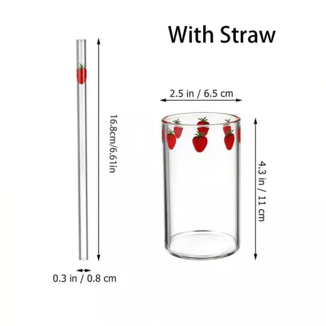 Kawaii Strawberry Glass Cup - Image 6
