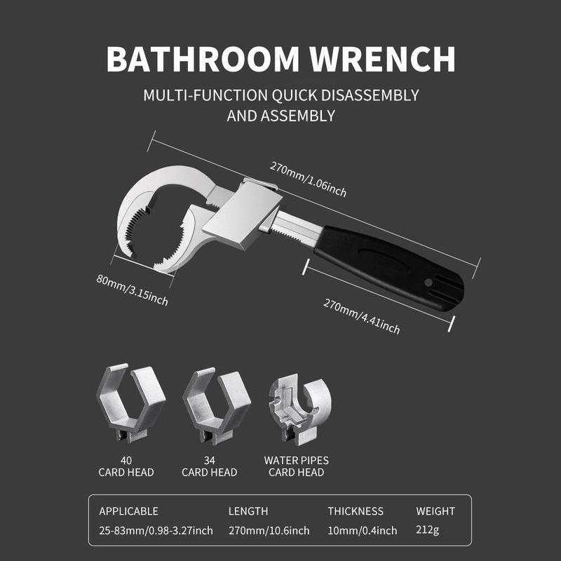 Universal Adjustable Double-Ended Wrench for Faucet and Sink Installation Home & Garden Tools & Equipment