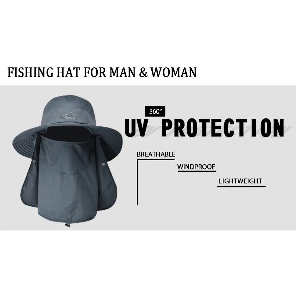 QuickDry UV Protection Fisherman Cap with Face Neck Cover Clothing Sport & Outdoors