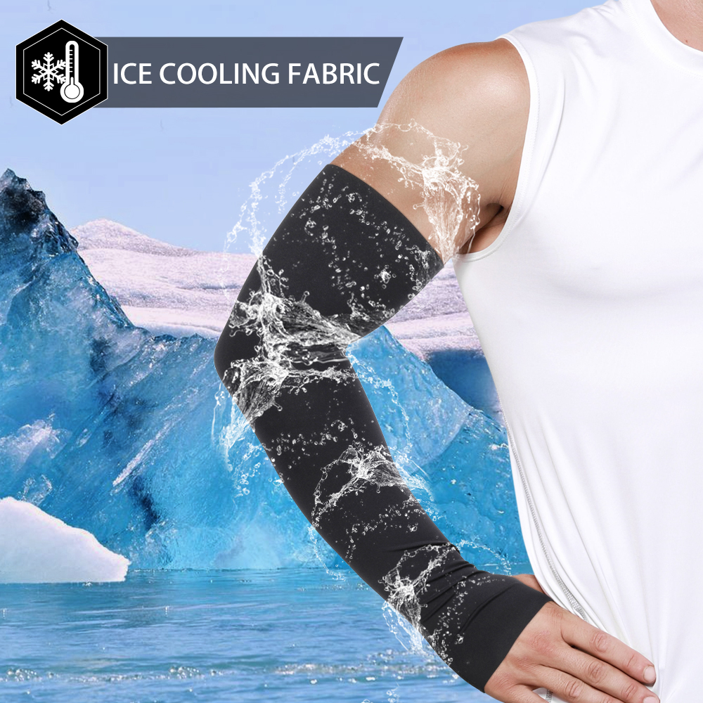 UV Protective Cooling Arm Sleeves with Finger Hole Clothing Sport & Outdoors