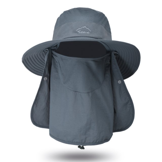 QuickDry UV Protection Fisherman Cap with Face Neck Cover - Image 6