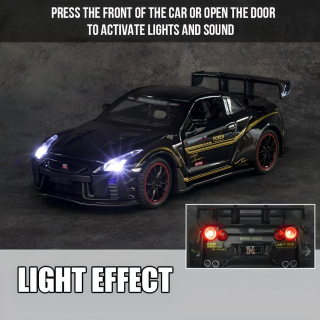 1:32 Scale Diecast Sports Car Model - Skyline R34 R35 - Image 4