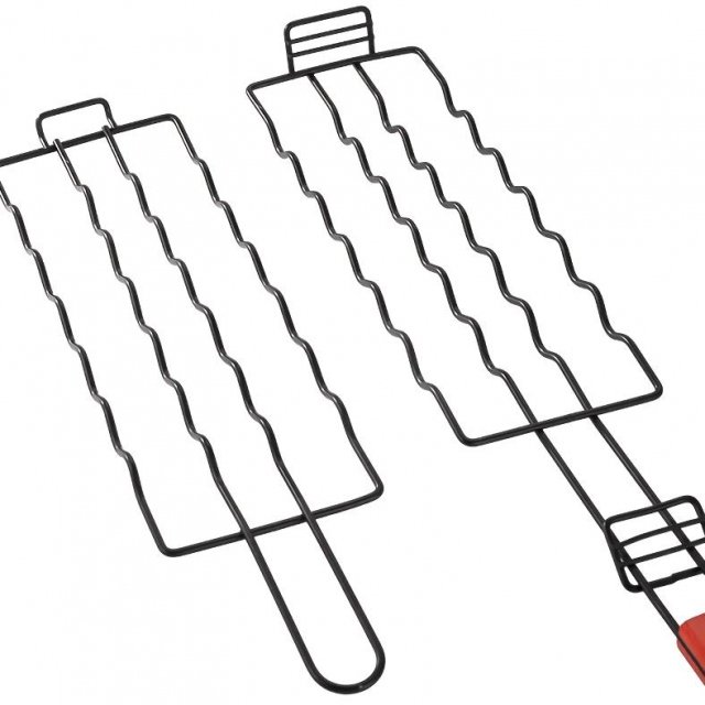 Stainless Steel BBQ Hot Dog Grill Basket - Image 6