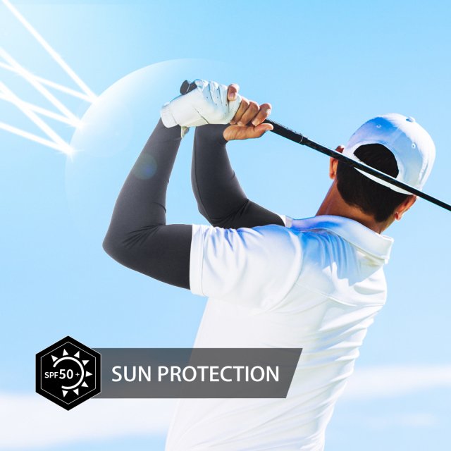 UV Protective Cooling Arm Sleeves with Finger Hole - Image 4