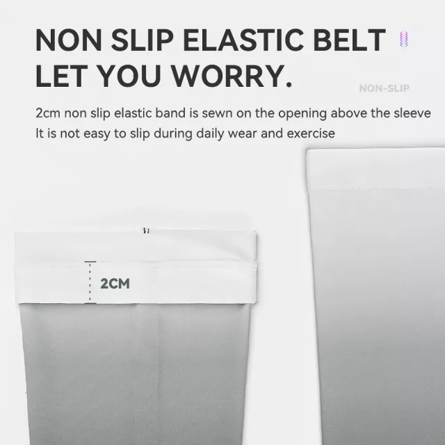 Ice Silk Sports Cycling Arm Sleeves - UV Protection, Breathable & High Elasticity - Image 3