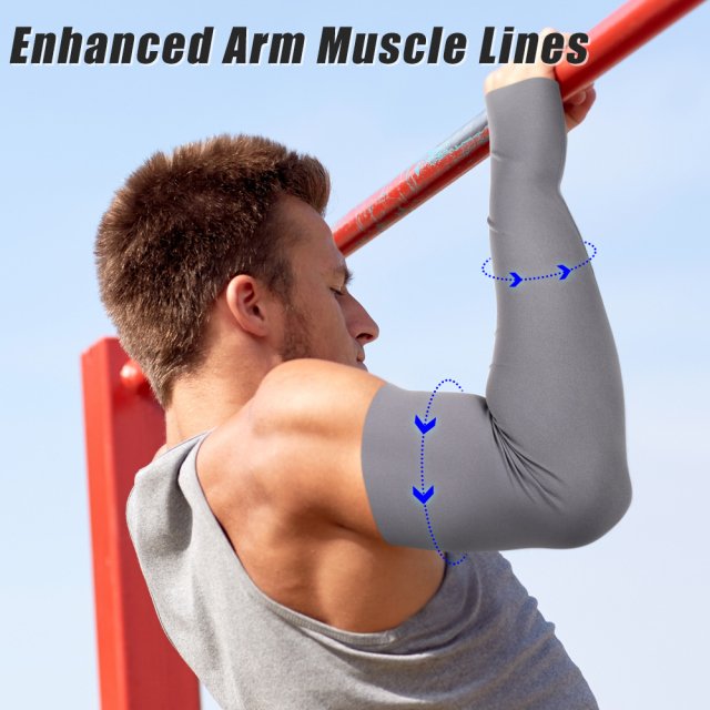 UV Protective Cooling Arm Sleeves with Finger Hole - Image 5