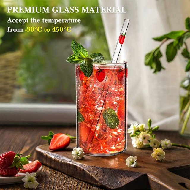 Kawaii Strawberry Glass Cup - Image 3