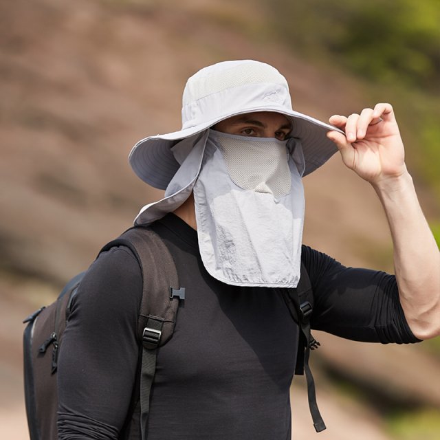 QuickDry UV Protection Fisherman Cap with Face Neck Cover - Image 3