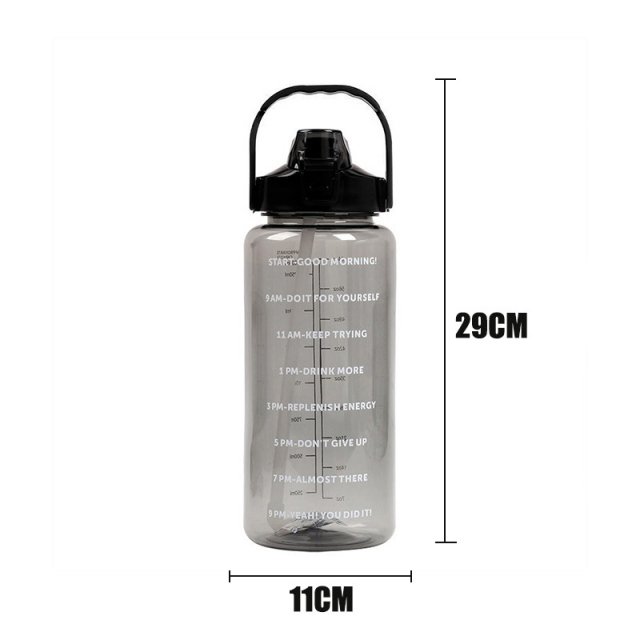 2L Motivational Straw Water Bottle for Hydration - Image 5