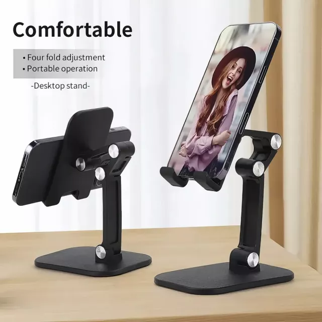 Adjustable Foldable Desk Mobile Phone Holder - Image 4