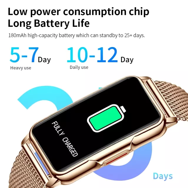 Women's Waterproof, Fitness & Health Tracker Smartwatch - Image 3