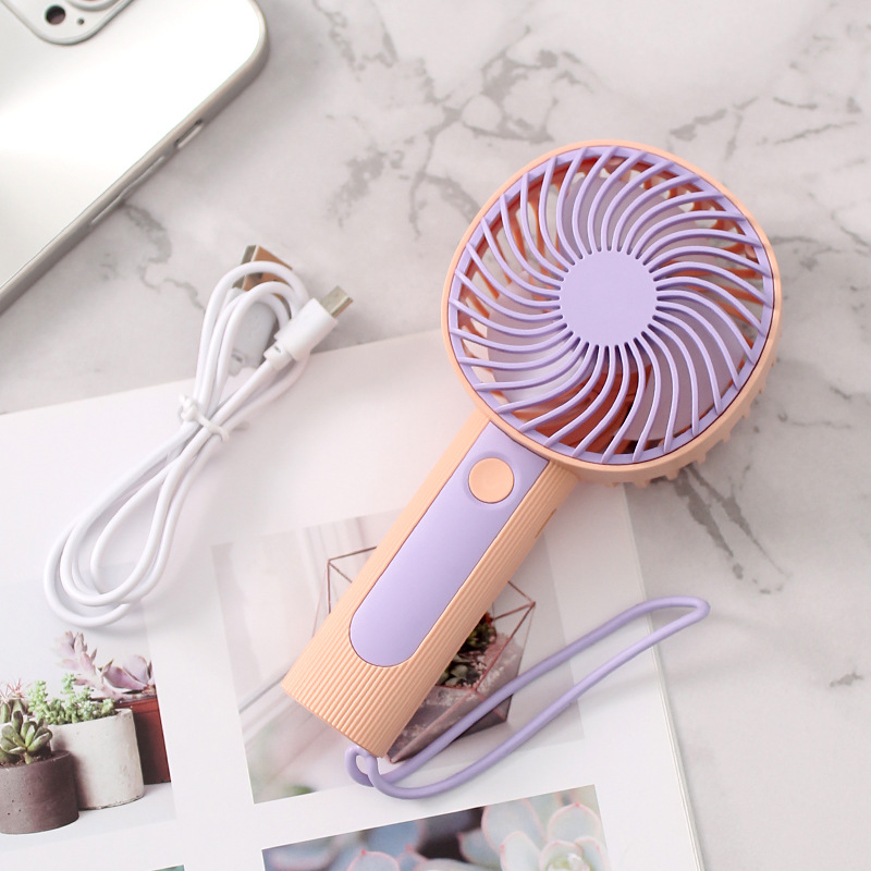 Mini Handheld USB Rechargeable Fan - 3-Speed Portable Air Cooler Baby Care Kids & Babies