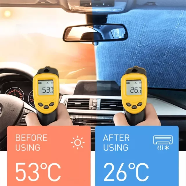 Portable Car Sun Shade Visor - Foldable UV Protector for Windshield - Image 4