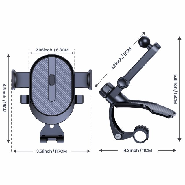 Dashboard Car Phone Holder Clip Mount, One-Handed GPS Stand for Safe Driving - Image 7