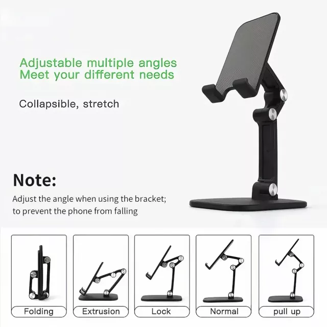 Adjustable Foldable Desk Mobile Phone Holder - Image 6