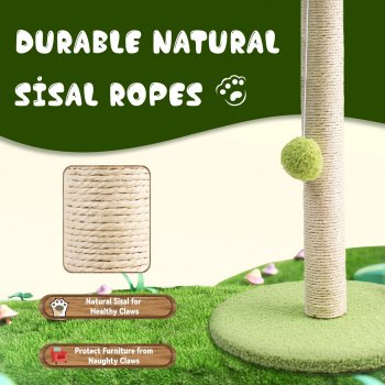Green Leaves Cat Scratching Post