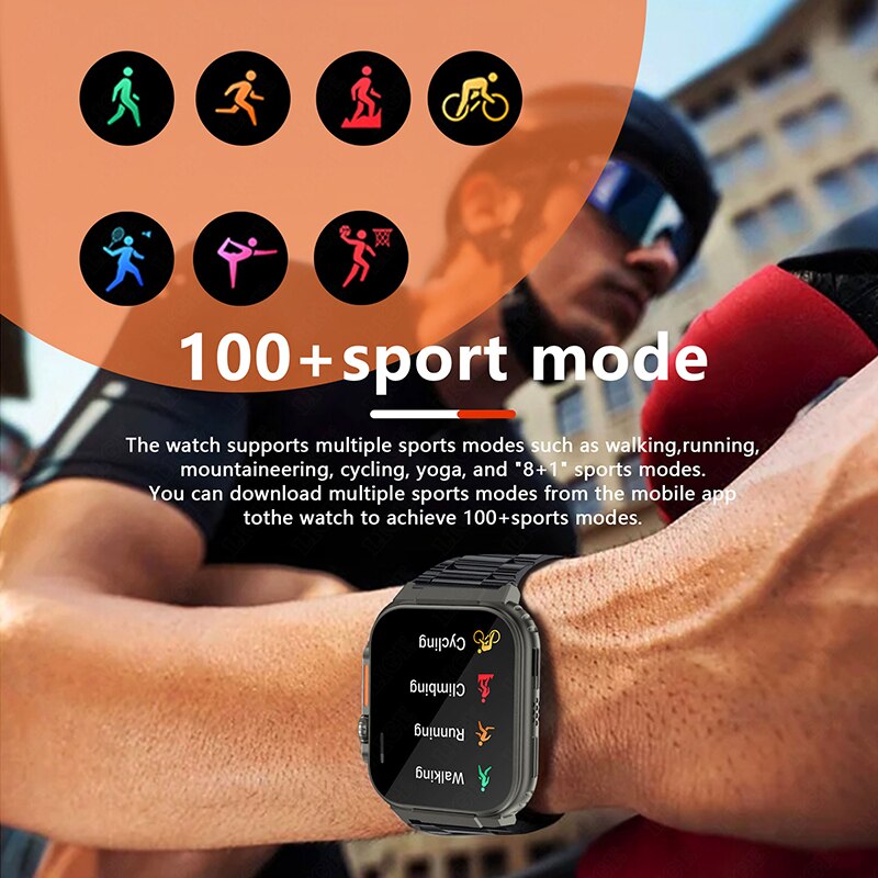 Ultra-Endurance Fitness Tracker Smartwatch with Bluetooth Call and Health Monitoring Gadgets Smartwatches