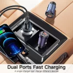 30W/45W USB Car Charger Quick Charge 4.0 with USB-A & USB-C Ports 7 3408e5aef0168a315a2980e280fdedd0.jpg