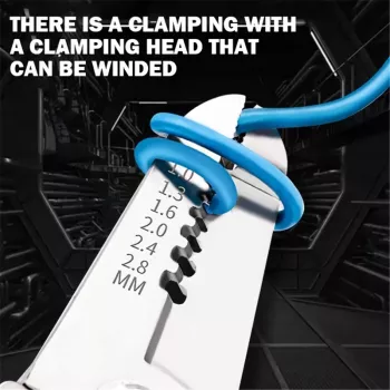 Adjustable Multifunctional Wire Stripper, Crimper, and Cable Cutter Pliers