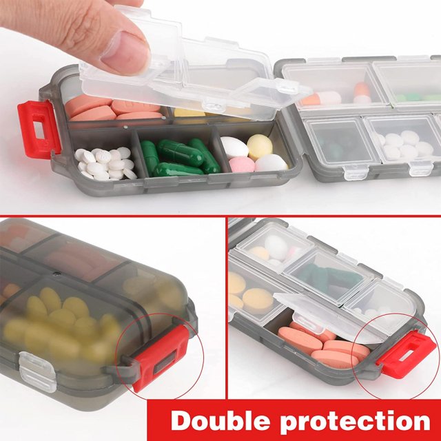 Portable 10-Grid Travel Pill Organizer Box - Image 6