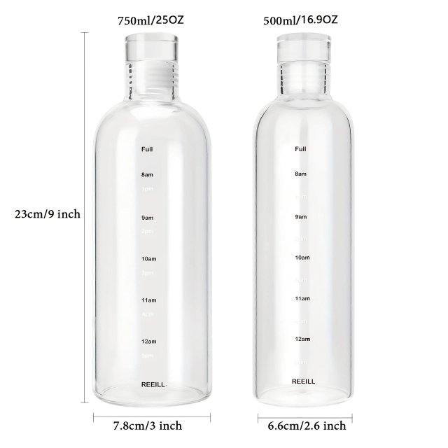 Transparent Plastic Time Marker Water Bottle - Image 6
