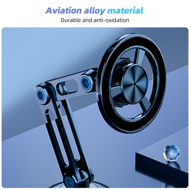 Magnetic 360° Rotating Metal Car Phone Holder - Image 5