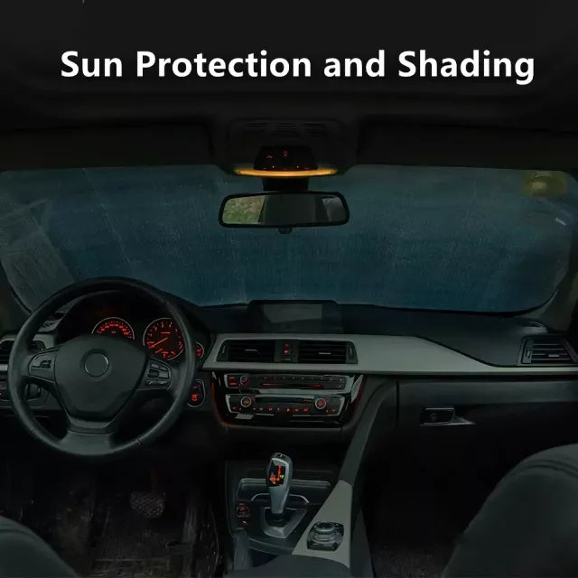 Portable Car Sun Shade Visor - Foldable UV Protector for Windshield - Image 2